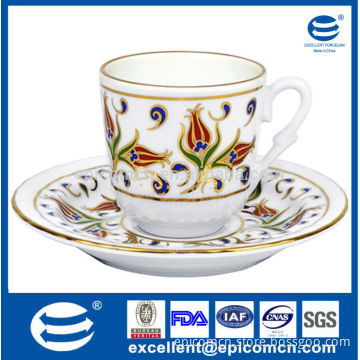 12pcs drink ware for 6 person use kitchen&dining porcelain teaware coffee cup&saucer set